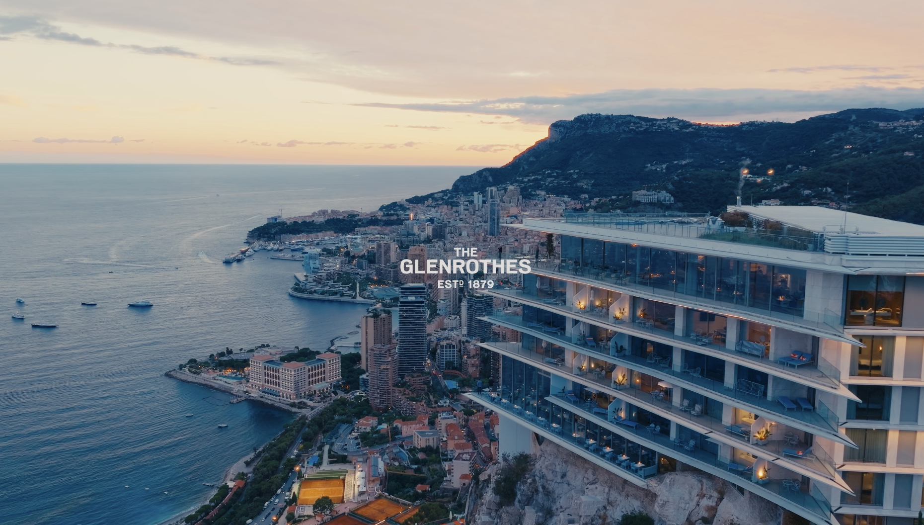 The Glenrothes Monaco - vue aérienne filmée par MiraMira Production